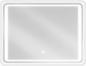 Mexen Zusa 80 x 60 cm-es fürdőszobai megvilágított tükör, LED 6000K, páramentes - 9808-080-060-611-00