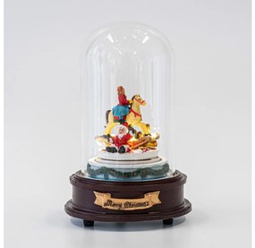 LED Animált karácsonyi dekoráció zenével 8xLED/3xAAA meleg fehér