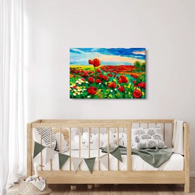 Kép egy mező mákkal (90x60 cm)