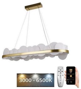 NEDES LED állítható fényerőjű csillár kábellel LED/50W/230V 3000-6500K arany + DO ND3525