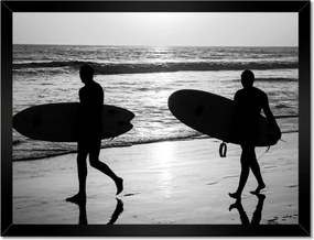 Poszterek keretben 40x30 Szörfösök strand deszka