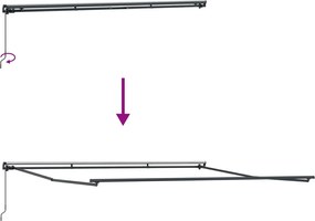 Behúzható napellenző Sokszínű 450 × 350 cm Poliészter és acél