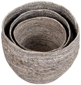Tivoli kosarak, kukoricalevél, szürke, 3 db
