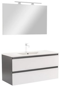 Vario Forte 100 komplett fürdőszoba bútor antracit-fehér