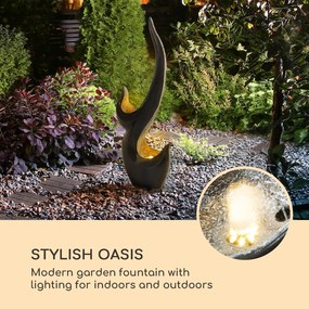 Arcadia, kerti szökőkút, 10 W, LED-megvilágítás, polyresin