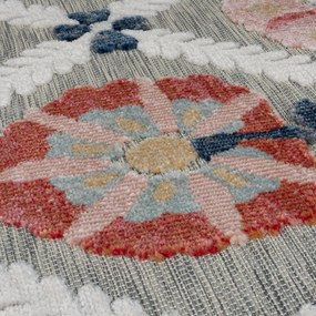 Szürke kültéri futószőnyeg 230x80 cm Flora - Flair Rugs