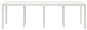 Kert Asztal Fehér 250x100x73 cm Poly Rattan, Kert Asztal Fehér 100x100x73 cm Poly Rattan, Kert Asztal Fehér 150x100x73 cm Poly Rattan