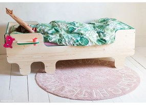 Világos rózsaszín mosható kézi szövésű pamut gyerek szőnyeg ø150 cm ABC Vintage Nude – Lorena Canals