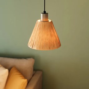 Ledvance - Csillár zsinóron DECOR RAFFIA 1xE27/15W/230V raffia háncs