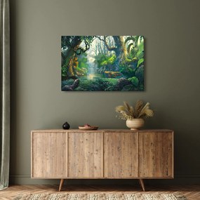 Kép - Egy trópusi erdő illusztrációja (90x60 cm)
