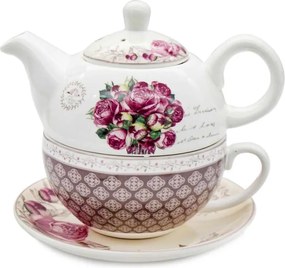 Teáskanna Szett Teáskanna, Rózsa Mintás