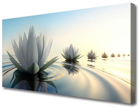 Vászonkép Virág Víz liliom Pond 100x50 cm
