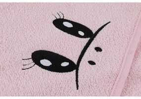 Rózsaszín pamut gyerek fürdőköpeny és fürdőlepedő szett 3 db-os 0-2 év Unicorn – Foutastic