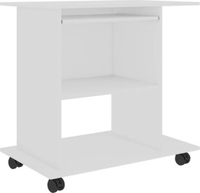 vidaXL fehér szerelt fa számítógépasztal 80 x 50 x 75 cm