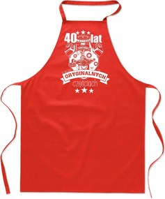 Konyhai Kötény piros Születésnap 40 Éves Eredeti Alkatrészekben Ajándék
