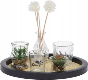 Dekorációs Tálca kerek Művirágok átm. 30 cm