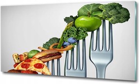 Fotó kép edzett üveg Gyümölcsök és víz 100x70