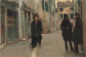 Kép - John Singer Sargent, Street in Venice, reprodukciók (90x60 cm)