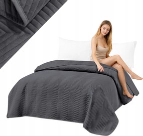 Ágytakaró 220x240 Velúr Grafit Steppelt Halszálka Több színben