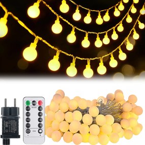 27M-ES KarĂĄcsonyfa FĂ©nyfĂŒzĂ©r TĂĄvirĂĄnyĂtĂł 8 ĂzemmĂłd Meleg FehĂ©r 200 Led