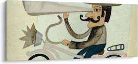 Csillagász kerékpáron (120x50 cm)