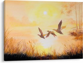 Kép - Daruk naplementekor (70x50 cm)