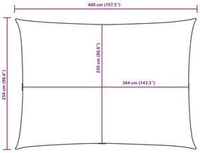 vidaXL terrakotta téglalap alakú oxford-szövet napvitorla 2,5 x 4 m