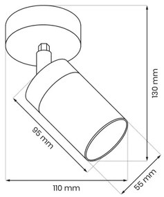 Brilagi - Fali spotlámpa POKER 1xGU10/25W/230V bézs