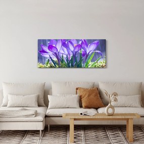 Virágok az esőben képe (120x50 cm)