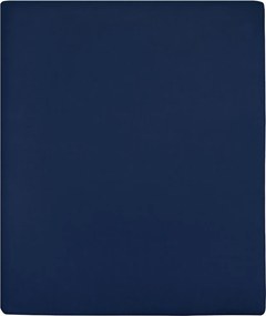 vidaXL tengerészkék pamutdzsörzé gumis lepedő 100x200 cm