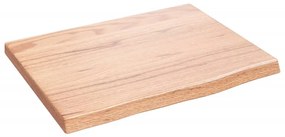 világosbarna kezelt tömör fa fürdőszobai pult 40x30x2 cm