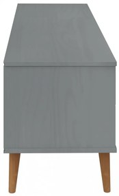 MOLDE szürke tömör fenyőfa TV-szekrény 158 x 40 x 49 cm