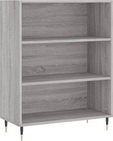 vidaXL szürke sonoma színű szerelt fa könyvespolc 69,5 x 32,5 x 90 cm