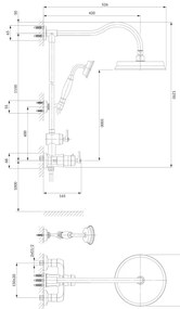OMNIRES AM5244/6CR - ARMANCE termosztátos zuhanyszett, fényes króm
