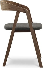 Szürke tömörfa étkezőfotel Erika – Makamii