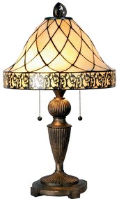 Tiffany asztali lámpa Barna Ø 36x62 cm