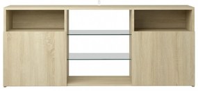 sonoma tölgy színű TV-szekrény LED lámpákkal 120x30x50 cm