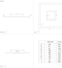 Eglo 900571 - BORDONARA LED RGBW mennyezeti lámpa, 21,5W, távirányítóval