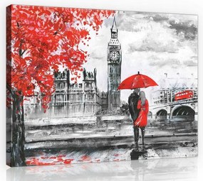 Vászonkép London Akvarell Modern Vászon Fal Hálószoba Nappali 100x70