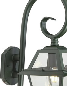 Klasszikus kültéri fali lámpa sötétzöld IP44 - Berta
