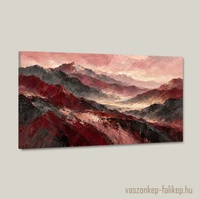 Bíbor hegyek vászonkép – festői mélység 40x23 cm