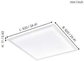 Eglo 96154 - LED mennyezeti panel SALOBRENA LED/40W/230V