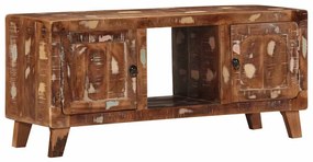 tömör újrahasznosított fa TV-szekrény 105x46x32 cm