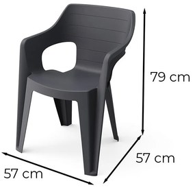 Ravello 6+1 kerti bútor garnitúra szett dió-fekete