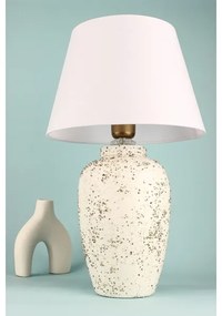Asztali lámpa RAMZES 1xE27/40W/230V fehér/krémszínű
