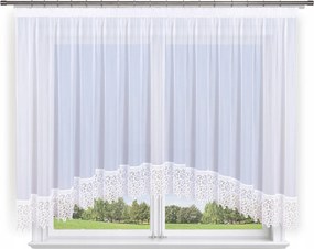 Kész függöny 300x140 ív,fehér fátyol,gipsz 15cm