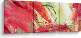 Absztrakció kép - festmény (órával) (90x30 cm)