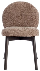 Barna kárpitozott étkezőfotel szett 2 db-os Sinosa – Light &amp; Living