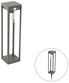 Kültéri állólámpa sötétszürke 40 cm LED-del és dimmelhető fényforrással napelemes - Sonne