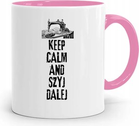 Rózsaszín Szabó Bögre Keep Calm And Nyak nyomott mintával